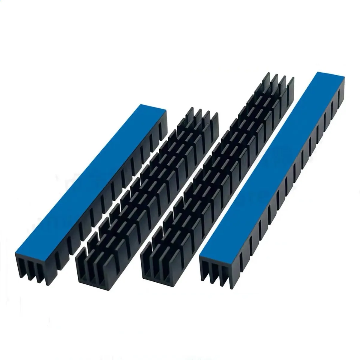 Groove Heatsink 10*10MM Electronic Device Cooler Power Amplifier Semiconductor Cooling Sheet Adhesive Backing Aluminum Profile