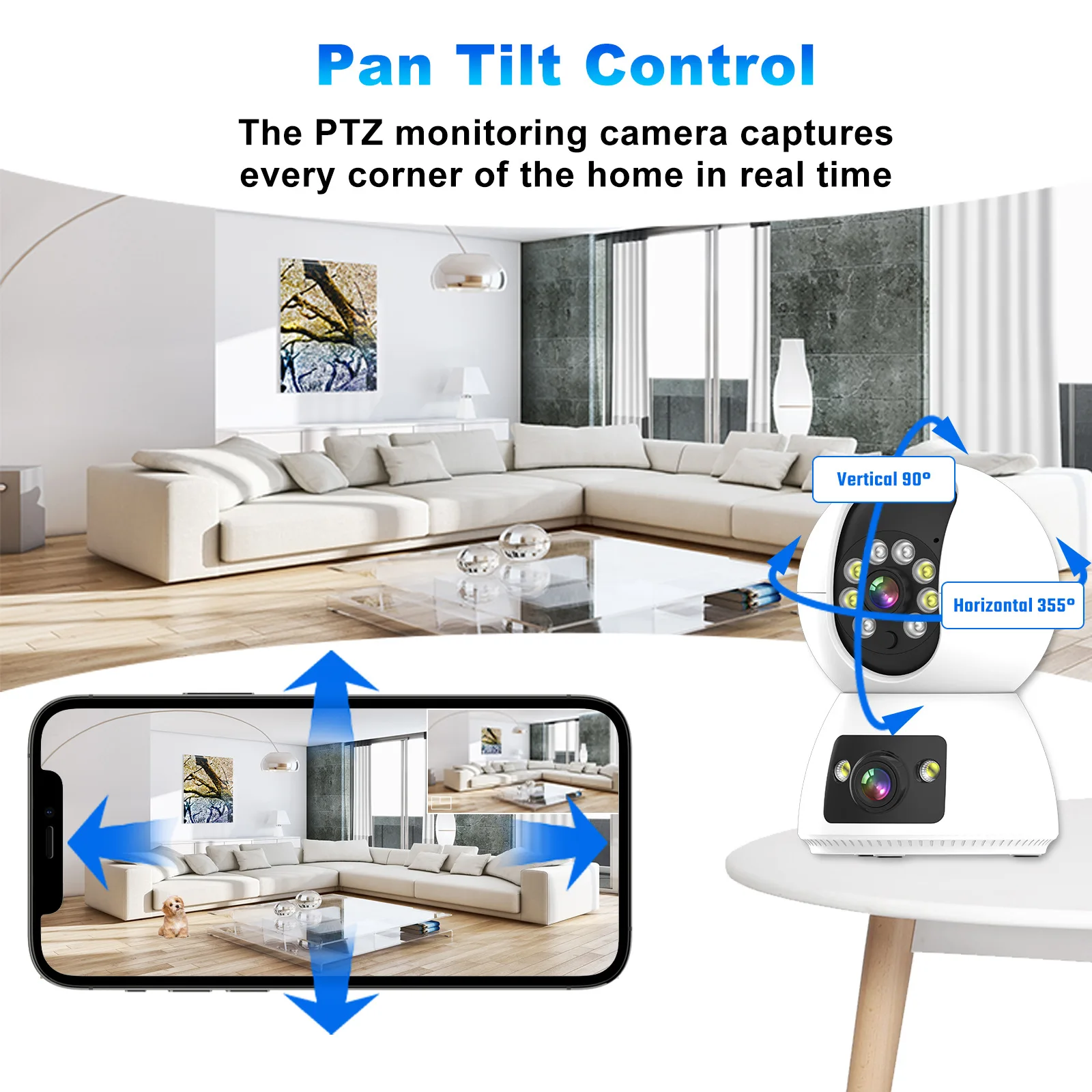 4mp-tuya-eseecloud-app-デュアルレンズフルカラーワイヤレス-ptz-ip-ドームカメラ-ai-ヒューマノイド検出ホームセキュリティ-cctv-ベビーモニター