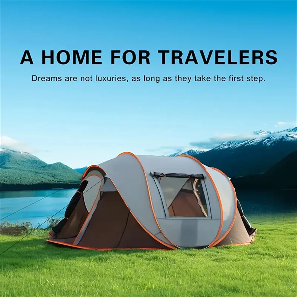 

5-8 people quick opening hand throw tent waterproof camping boat tent outdoor tent fully automatic pop-up