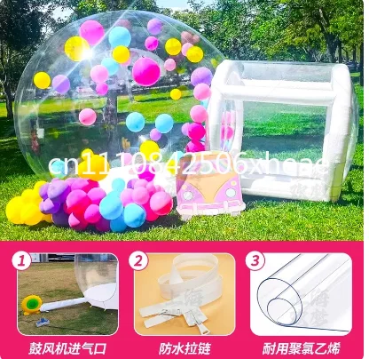 PVC inflatable bubble house tent transparent inflatable tent,with blower pump