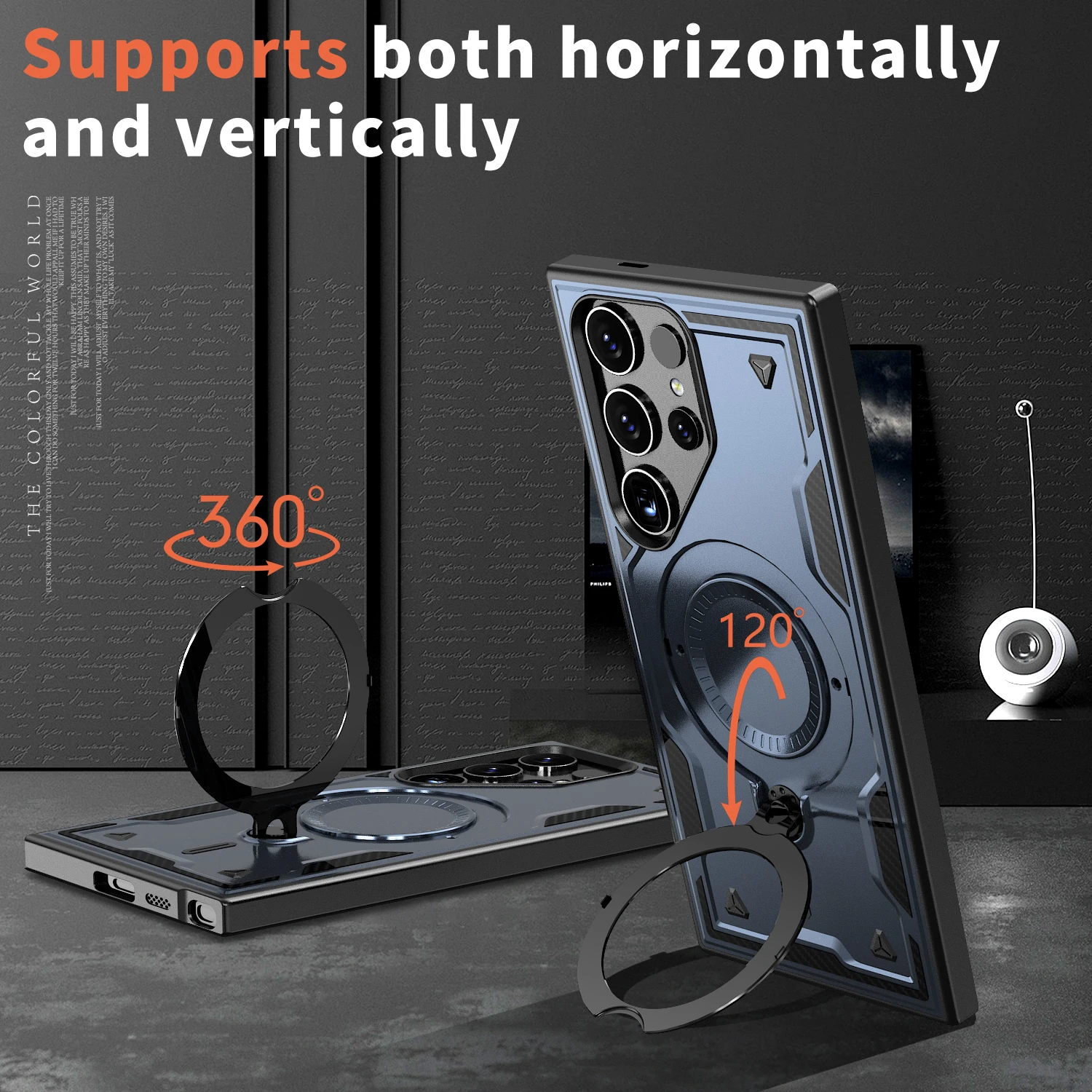 لسامسونج غالاكسي S21 S22 S23 S24 S25 الترا بلس البلاستيك الصلب قذيفة بولي TPU الدورية قوس جراب هاتف قذيفة شحن المغناطيسي #3