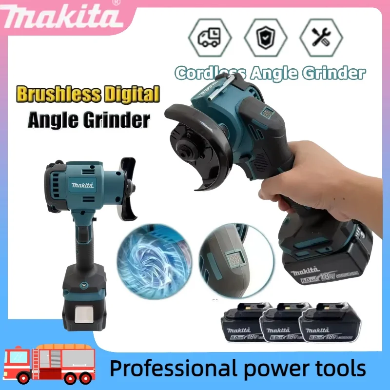

Makita 18V Digital Display Brushless Mini Angle Grinder Polishing Grinding Machine Cutting Power Tools