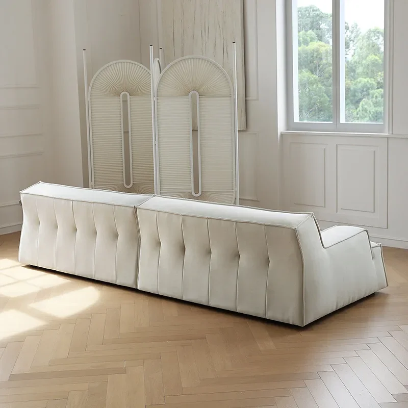 

Italian minimalist sofa, straight row small apartment living room modern minimalist sofa