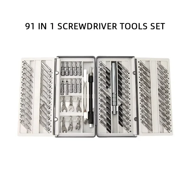 128 In 1 Screwdriver Set Cylindrical Storage Box S2 Magnetic Torx Phillips Screw Driver Bit Multi-function Precision Repair Tool