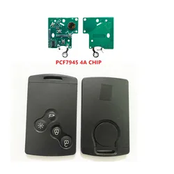 Chiave per scheda vivavoce Smart Keyless a 4 pulsanti 434MHz 4A hitag AES PCF7945 Chip per chiave captur Renault Clio 4 tasti dopo il 2013