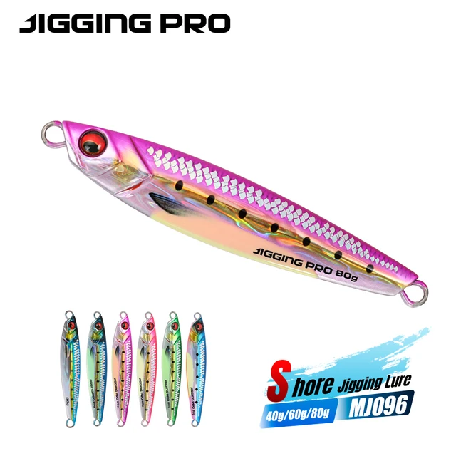 Przynęta do jigowania JIGGING PRO 40g 60g 80g, przynęta do jigowania z brzegu, druk 3D, realistyczne skale, dalekie rzuty, metalowe jigy, przynęta wędkarska