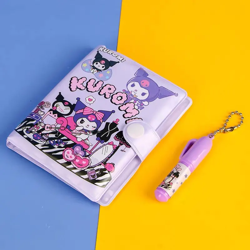 Sanrio Kuromi Notebook Cinnamoroll Melody Journal Small Size Kawaii Miini Portable Ledger School Supplies Stationery Gifts