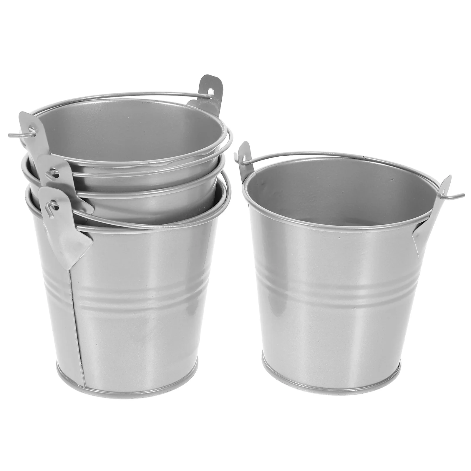 4 stücke Weißblech Eimer Candy Farben Langlebige Kleine Eimer Für Party Gefälligkeiten Sukkulente Topf Blume Eimer Mit Griff