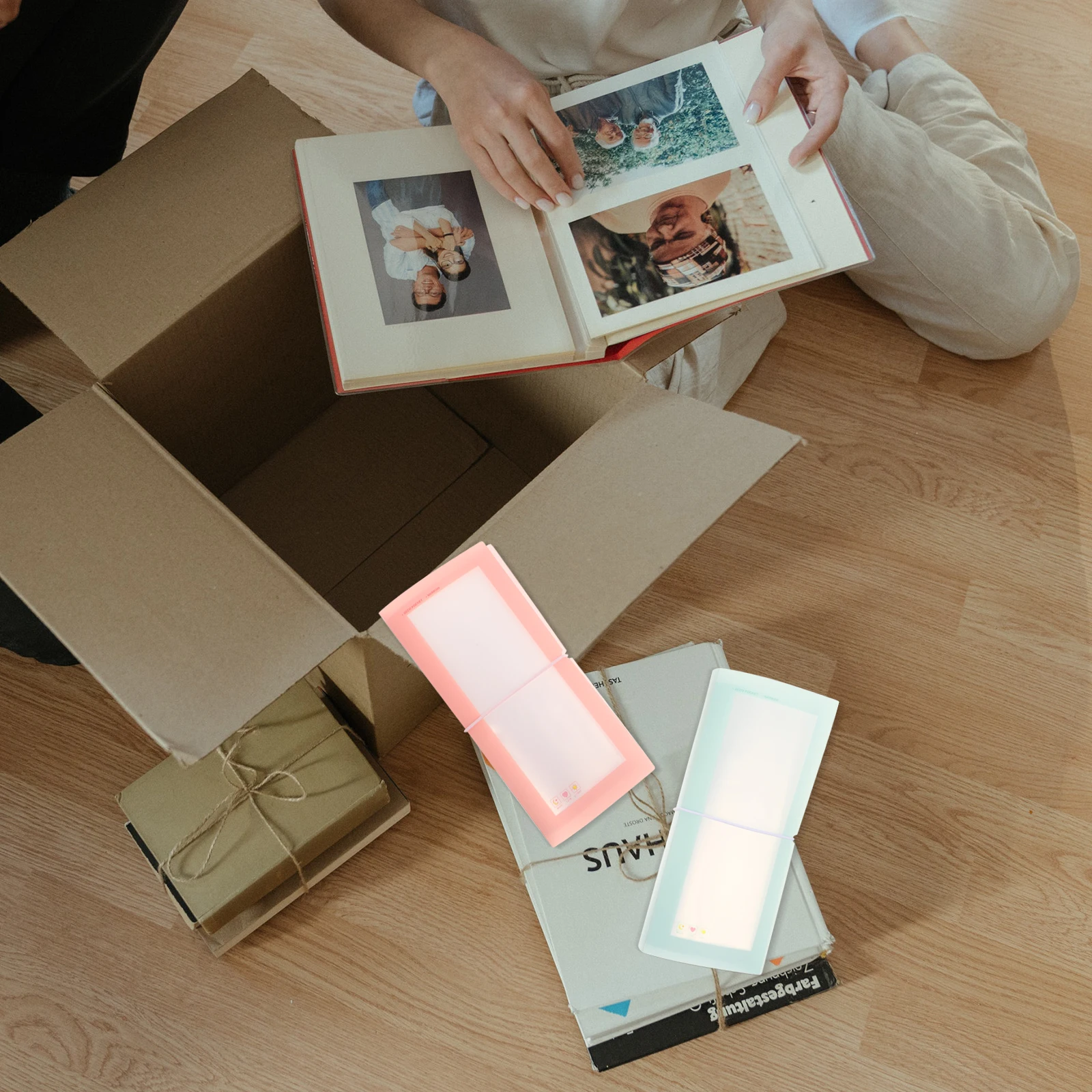 2pcs Sticker Storage Album Large Capacity Clear Cover For Stickers Tickets Photos Diy Decals Organizer Stationery Holder