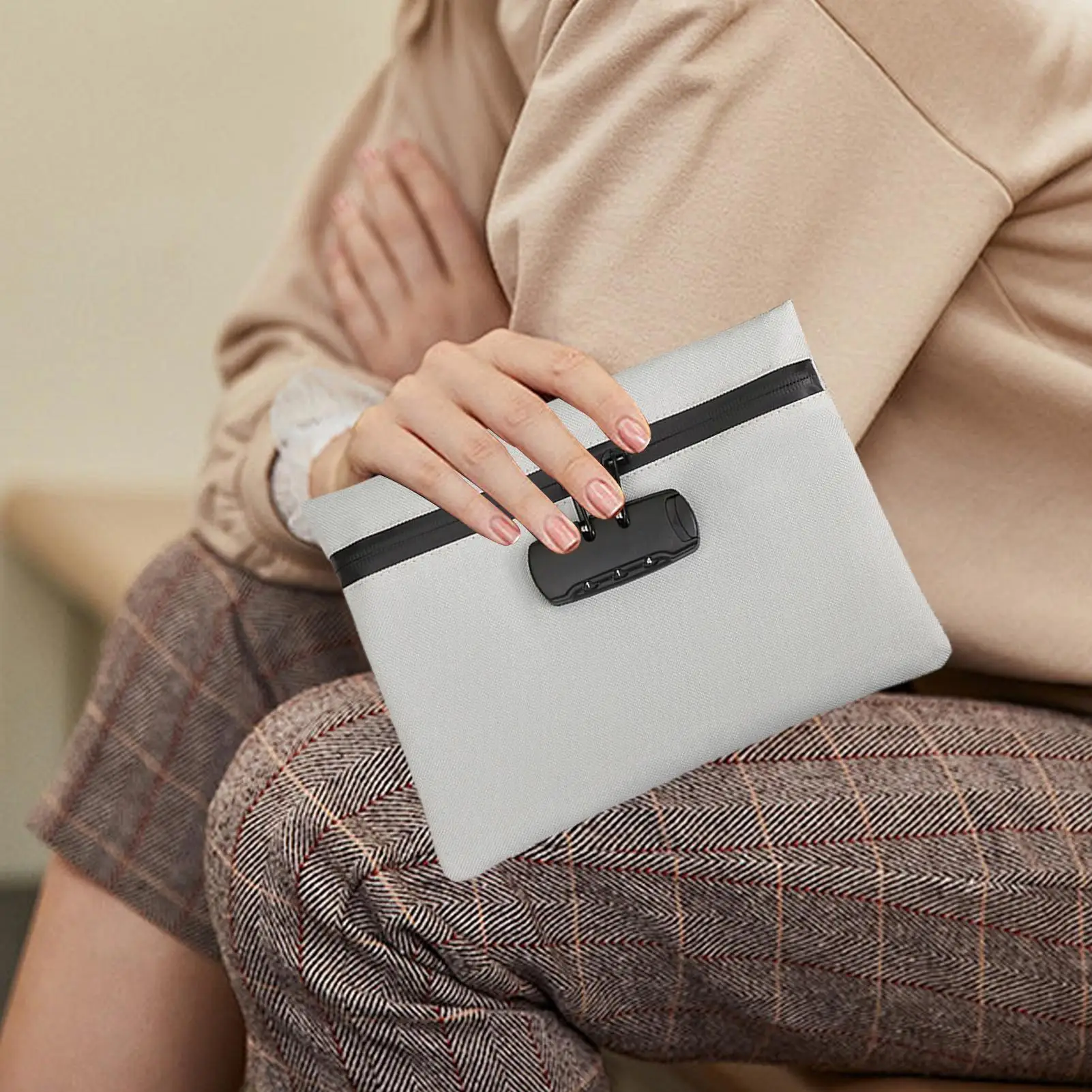 Verschlussbeutel für persönliche Gegenstände, verschlossener Beutel, wasserdichter Beutel, Behälter, Diebstahlsicherer Organizer, tragbar, für Camping, Schule, Fitnessstudio, Büro