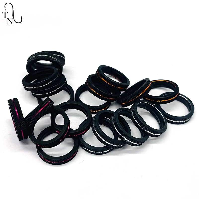 TN40 Reel Seat Ring DIY  Repair Aluminum trim ring 5pcs Nut Trim Ring Fishing Rod Winding Check Component Rod Building Accessory