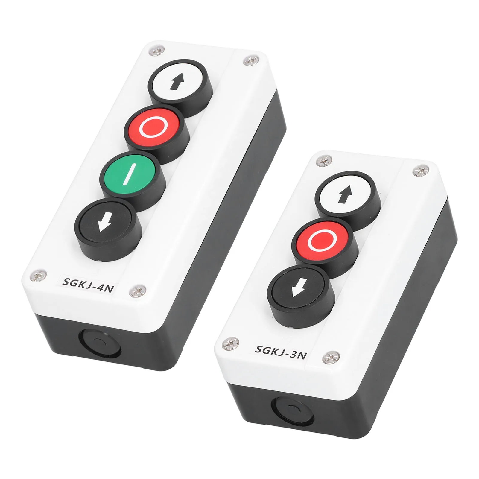 Caja de estación de conmutación momentánea, botón pulsador de Control de parada arriba y abajo para puerta de rodillo de cabrestante, interruptores de botón de elevación trasera de camión