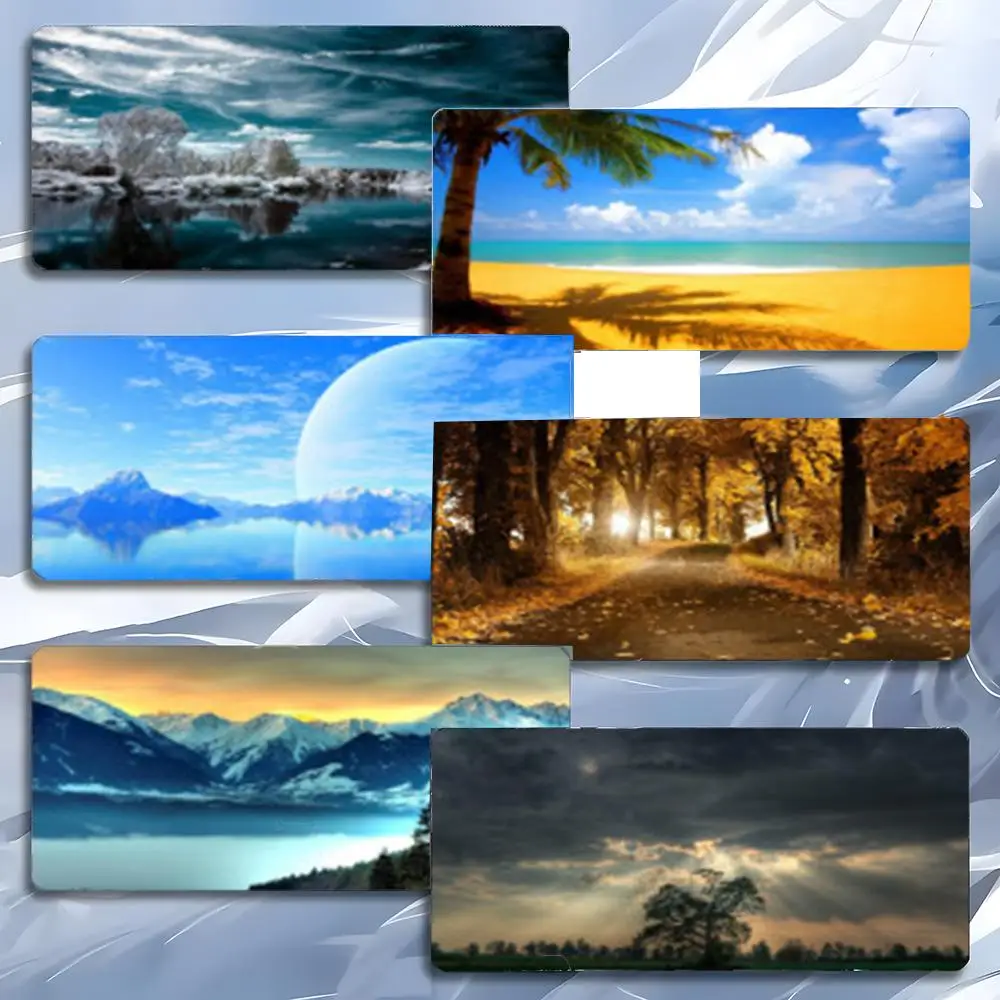 scenery beautiful L-Landscape Mouse Pad Mousepad Large Gaming LockEdge Thickened PC Table Desk Mat