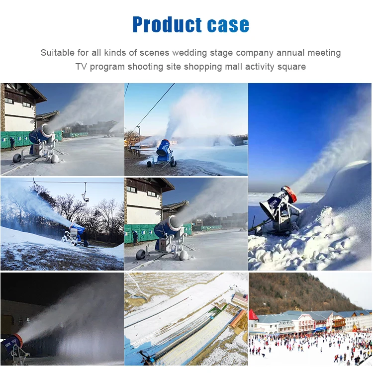 Macchina per la produzione di neve artificiale per esterni, grande resort di sci, parco di neve, parco giochi panoramico, produzione di neve reale all'aperto