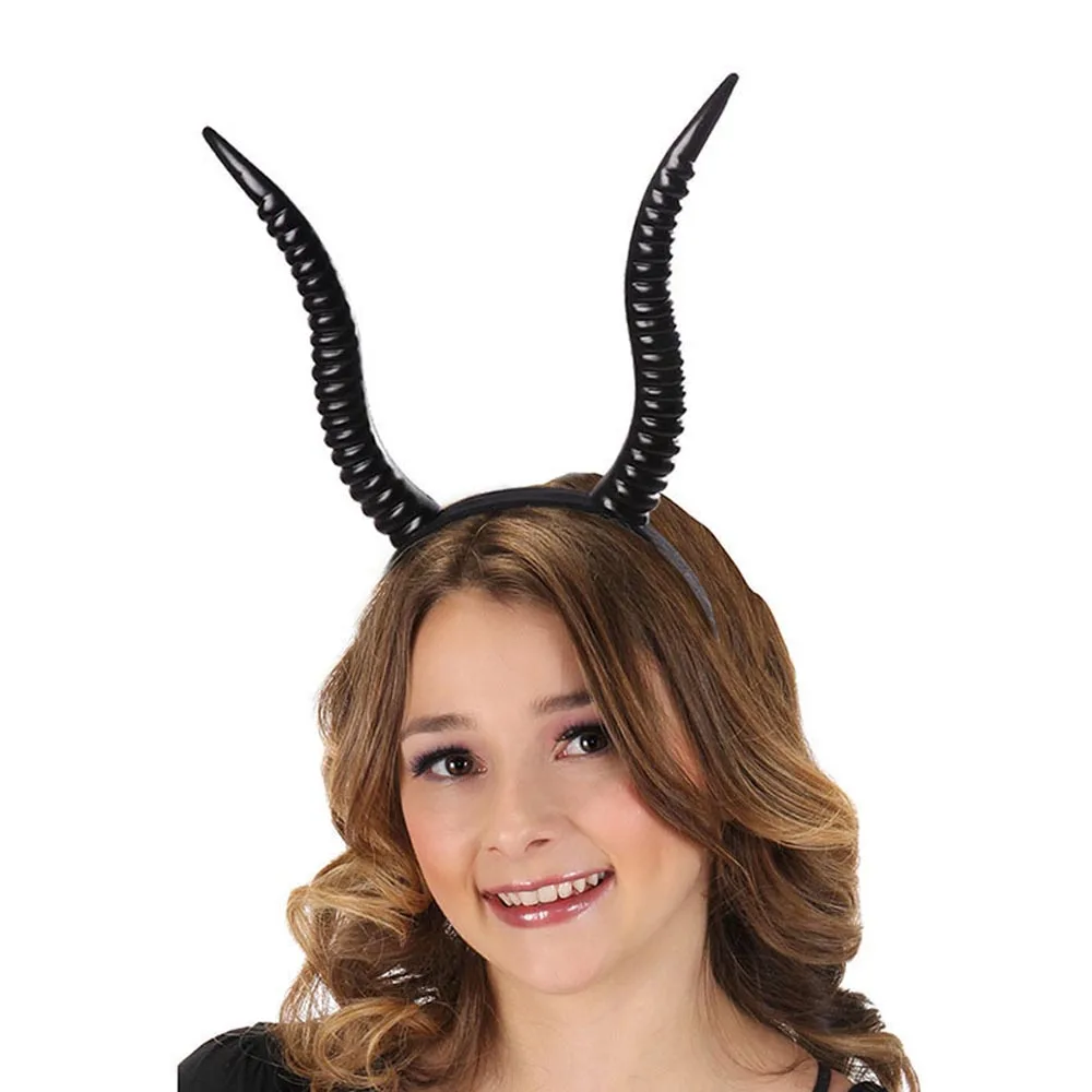 

Animal Antelope Sheep Horn Headpiece Cosplay Devil Sheep Horns Headwear Gothic Hairband Halloween Carnival Party Costume Props