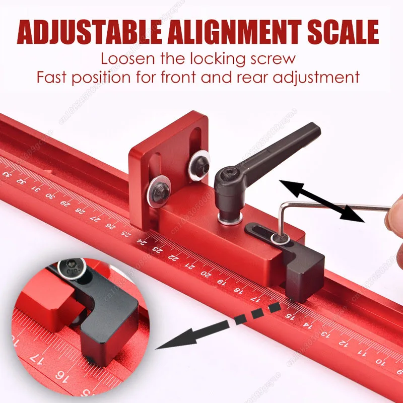 

45Type Woodworking T-track Stop T-Slot Limiter Aluminium Miter Track Fence Flip Stop Chute Locator Carpenter DIY Workbench Tools