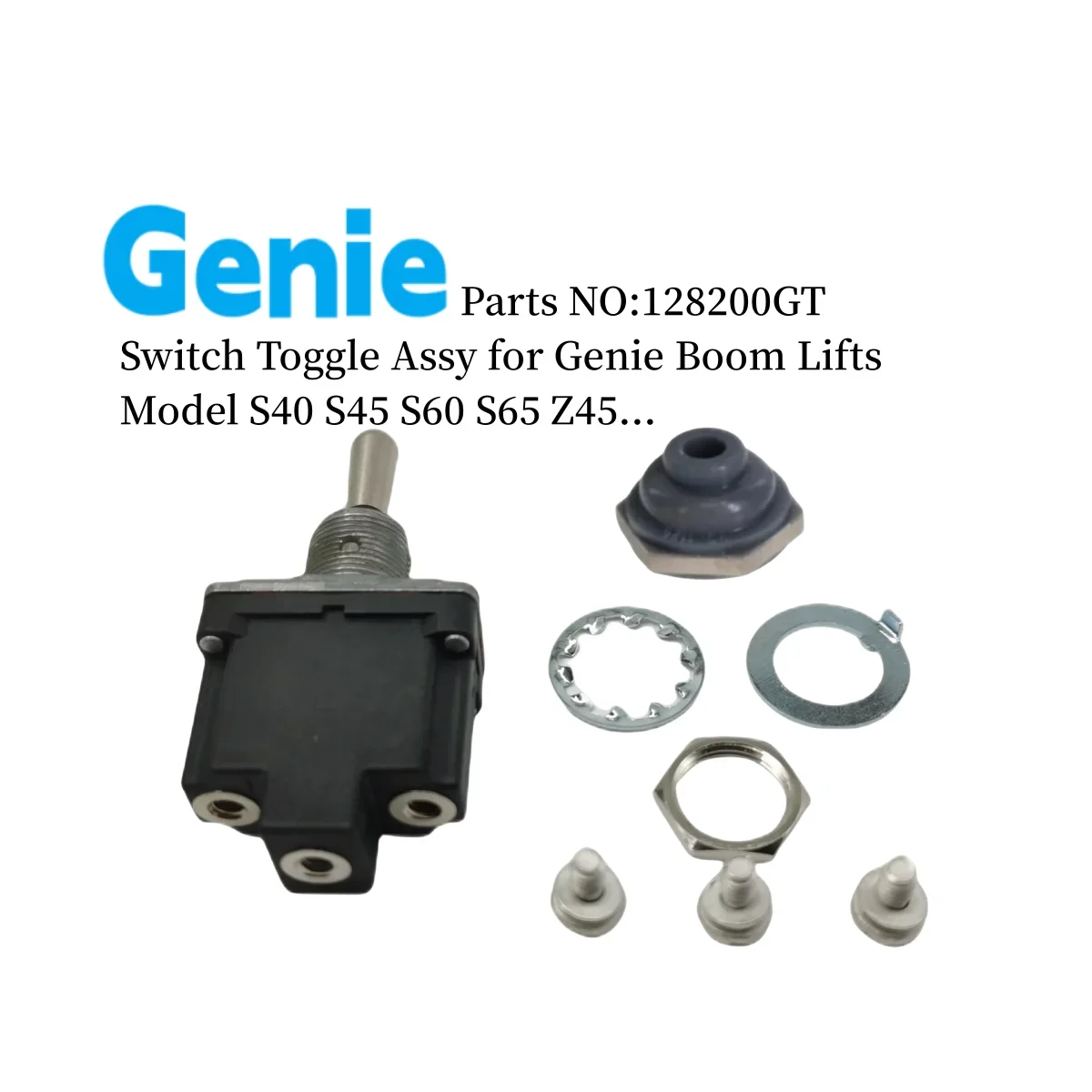 

Switch Toggle Assy Spdt 3P 128200 128200gt for Genie Boom Lift S40 S45 S60 S65 Z45 S-80X S-80 S-85 Z80 Z60...