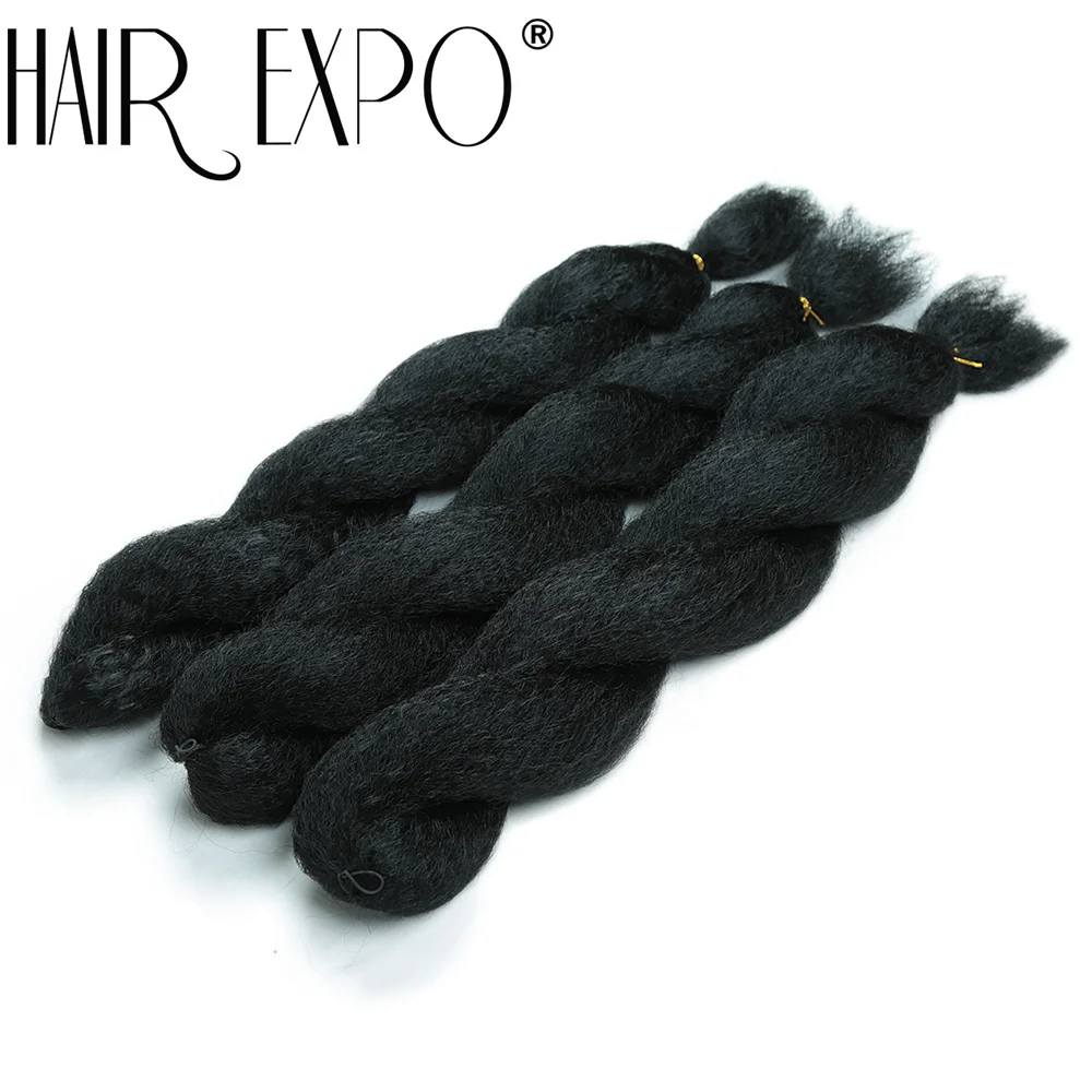 26 Zoll Vixen Crochet Bulk Hair Synthetische Jumbo Braids Flauschiges Yaki Glattes Crochet Haar Afro Kinky Curly Flechthaarverlängerung – Detail 5