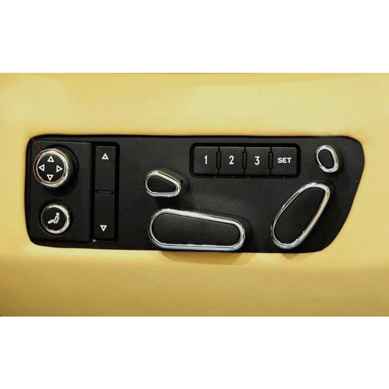 5Pcs Seat Switch Button Seat Adjustment Cover For Bentley Continental GT Flying Spur Mulsanne Bentayga