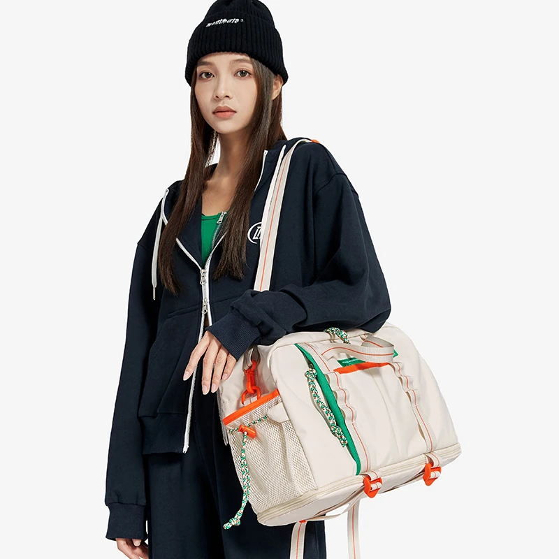 expandable-travel-bag-unisex-fitness-sports-storage-satchel-crossbody-short-trip-luggage-bag-fashionable-trendy-polyester