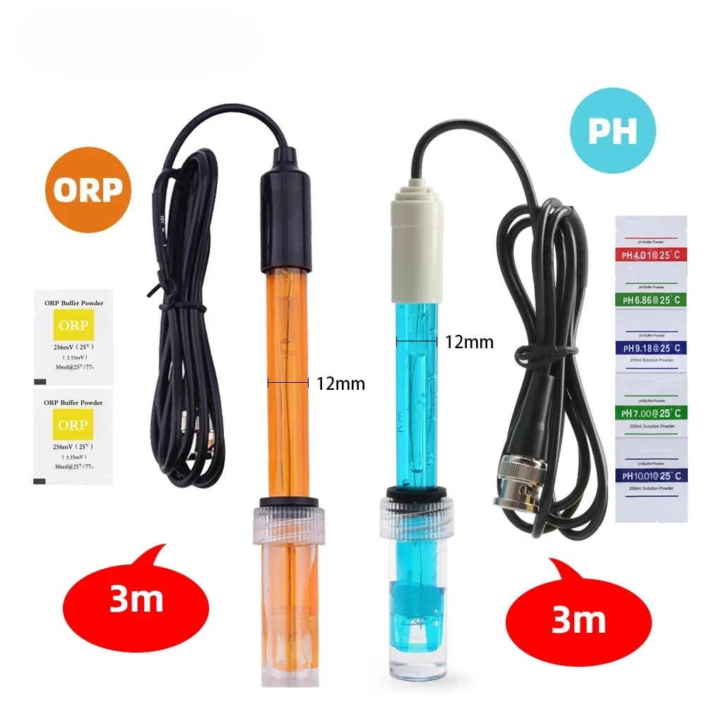 PH ORP Vervangende Sonde Met BNC Interface 300cm Kabel 0-14 PH Q9 Sonde Controller Oxidatie-Reductie Potentieel Sensor