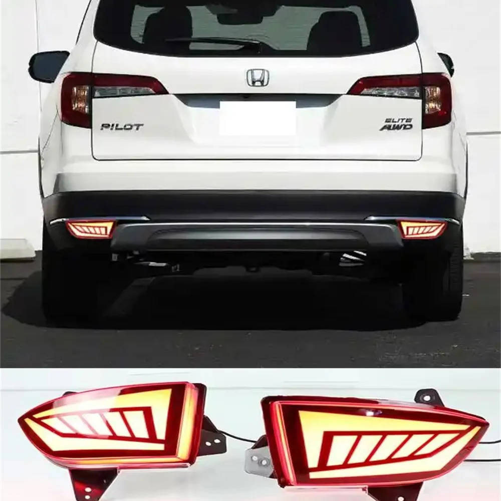For Honda Pilot 2019 2020 2021 Reflector Multi-functions Rear Tail Light LED Rear Bumper Light Auto Brake Light