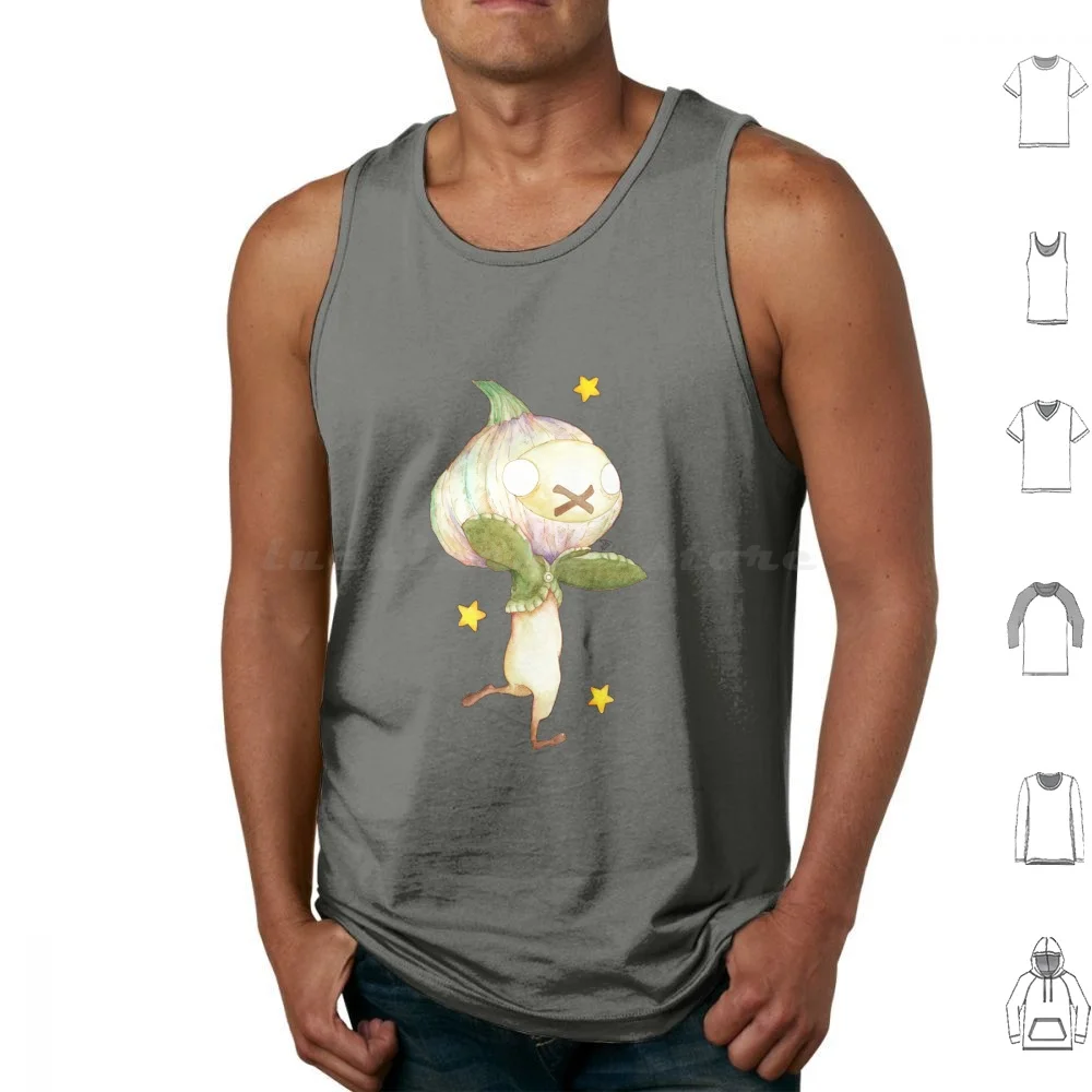 Garlic Jester Tank Tops Print Cotton Garlic Jester Fool Mandragora Ff14 Ffxiv Final Fantasy Square Enix Plant Sprite