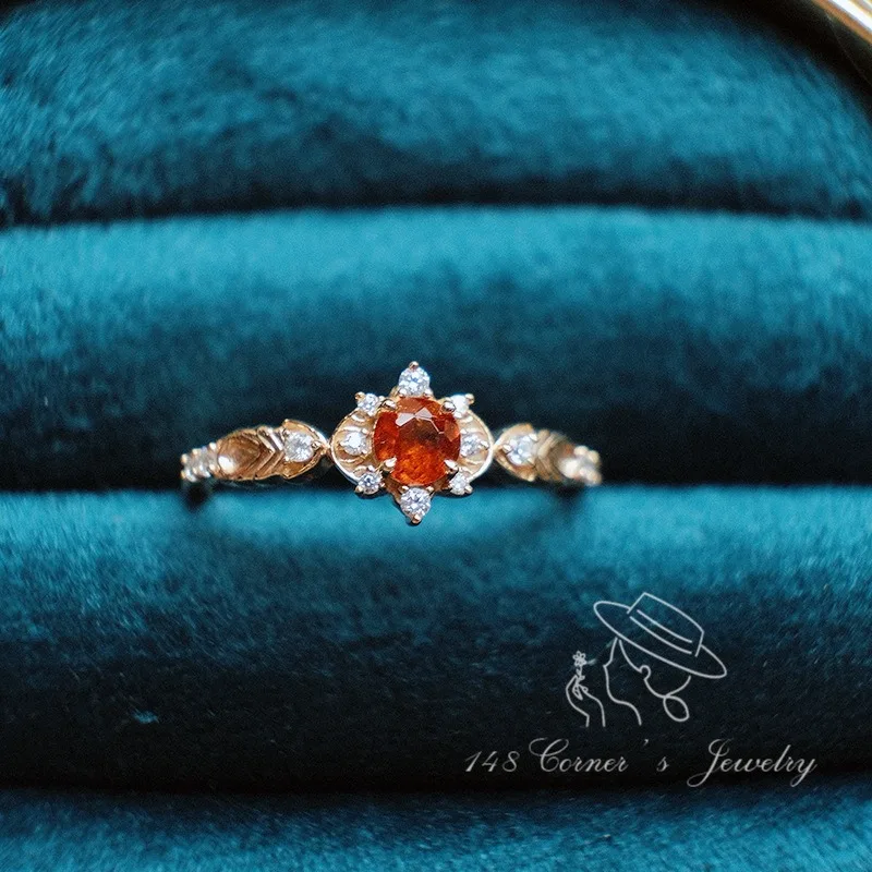 Zhenyuan 2025 جديد الزركون الأحمر رائعة الخفيفة الفاخرة تنوعا حلقة مفتوحة هدية مجوهرات للبنات #4