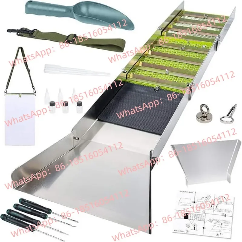 

Gold Panning Tool Foldable Non-Powered Sluice Box - Mining Prospecting Equipment