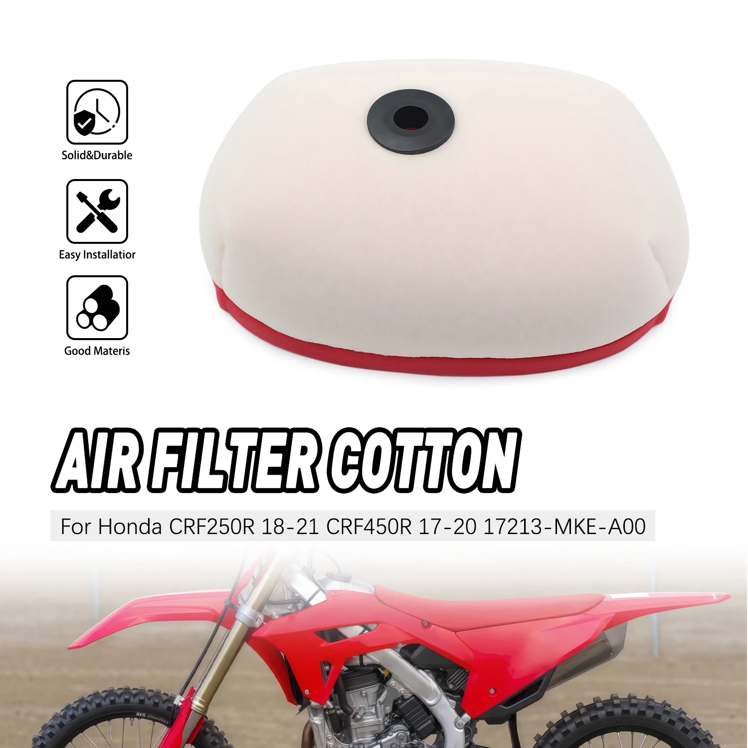 

Motorcycle Accessories Air Filter Cleaner Dust-Proof Dual Foam Layer Sponge Air Filter Foam For HONDA CRF250R CRF450R CRF250 450