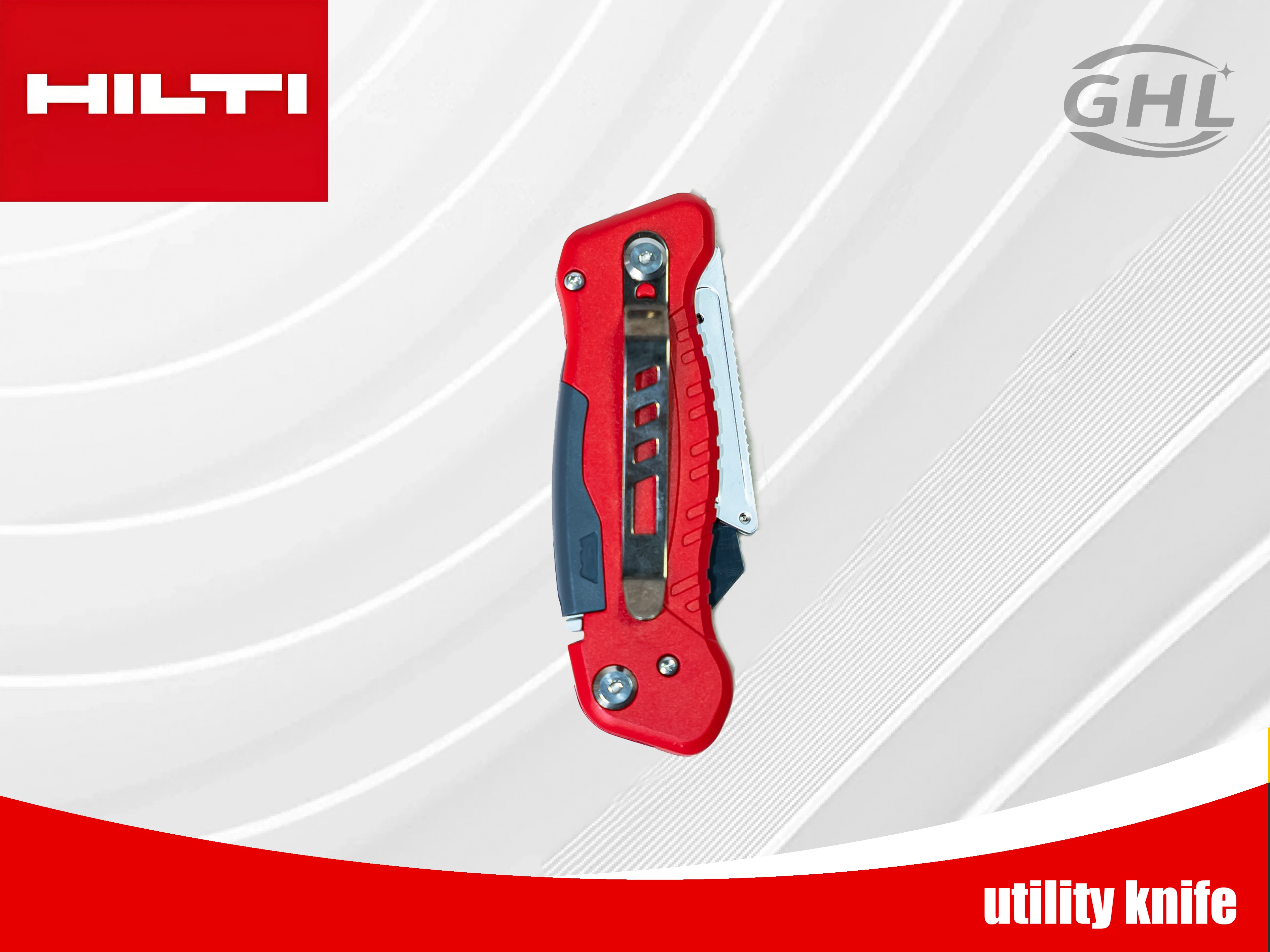 HILTI Original Tapetenmesser, Multifunktionsmesser, Universalwerkzeug – mit Schraubendreher, Klappmesser, Papierschneidemesser – Detail 6