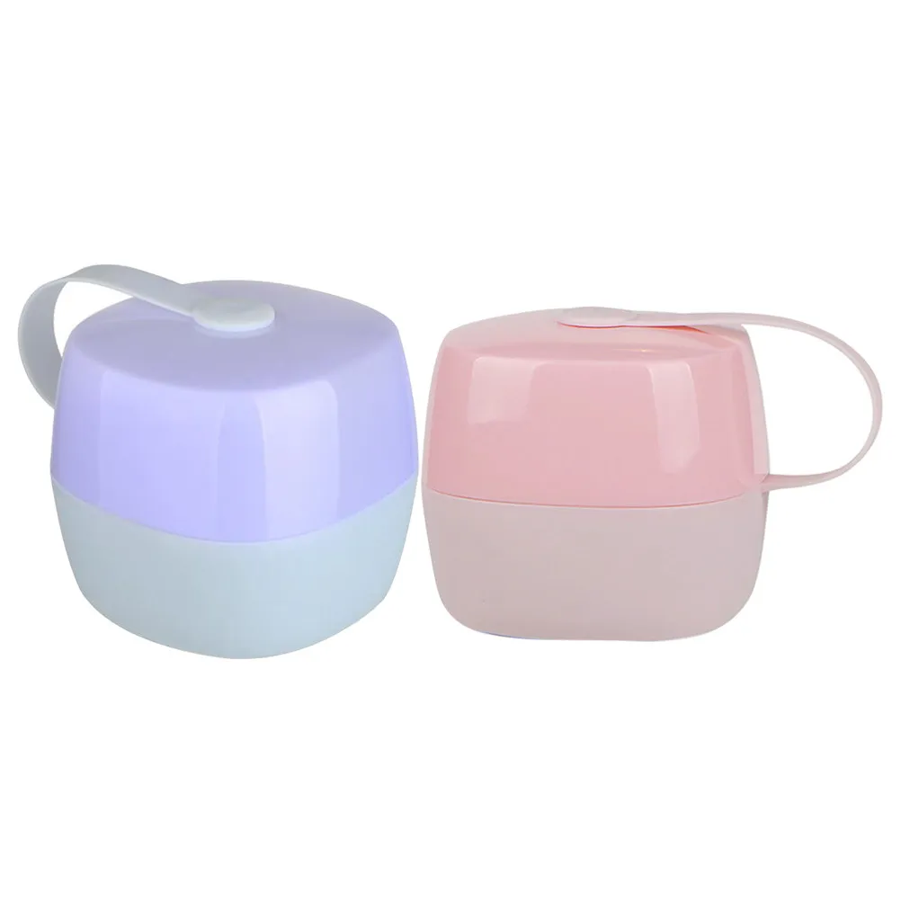 

2Pcs Portable Baby Pacifier Storage Box Food Grade PP Wide Mouth Hygienic Pacifier Organizer for Diaper Bag Wallet Home Use