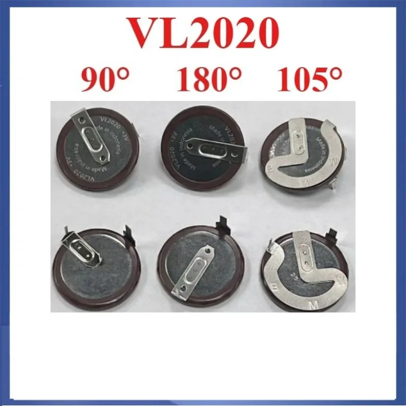1 szt. VL2020 2020 3V VL2020/HFN Akumulator Kondensatorowy z Pinami 90 Stopni 105 Stopni 180 Stopni do Kluczyka Samochodowego BMW — zdjęcie produktu 3