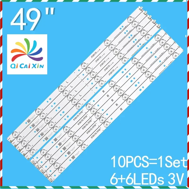 

LED backlight strip For LED49C1000N LED49C1080N 49D1000 49C1000 49C2000 LB49002 V LB-C490F13-E2-L-G1-SE4