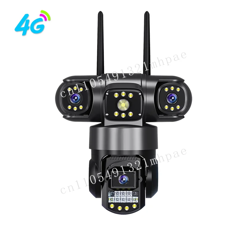 

New 4 Lens 3 Views 12MP 4G Sim Card Outdoor IP Camera 360 PTZ IP CCTV Wireless 4G WIFI Surveillance Camera Security