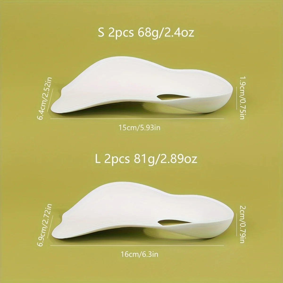 1 Pair Arch Support Inserts - Comfortable TPR Material, Ideal for Men & Women, Universal Fit, Promotes Proper Foot Alignment