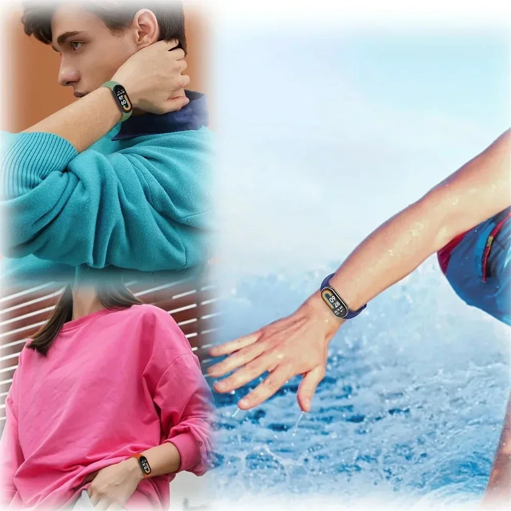 الرياضة الساعات ل Xiaomi Mi الفرقة 8-9 NFC استبدال miband9/8 سيليكون سوار مقاوم للماء حزام الذكية mi الفرقة 9 اكسسوارات #5