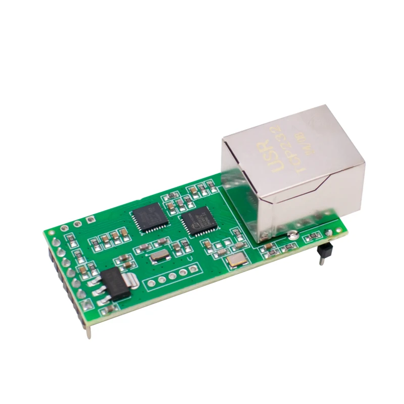 USR-TCP232-T2 小型シリアル イーサネット コンバータ モジュール シリアル UART TTL からイーサネット TCPIP モジュールへ DHCP および DNS XCW をサポート