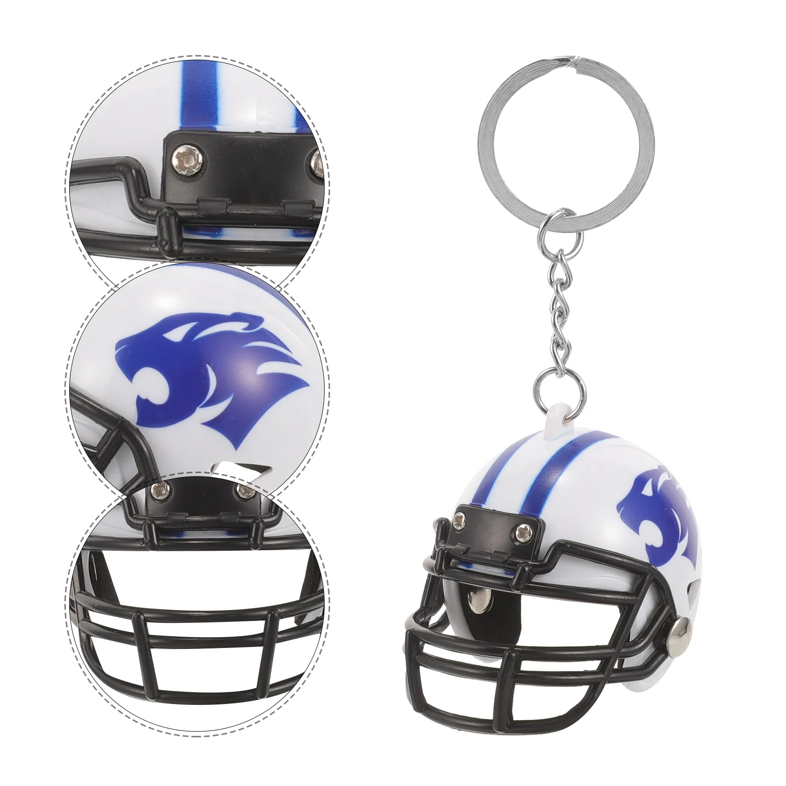 Football Keychain Fob Keyring Accessories Chains Women Cap White Plastic Bag Pendant