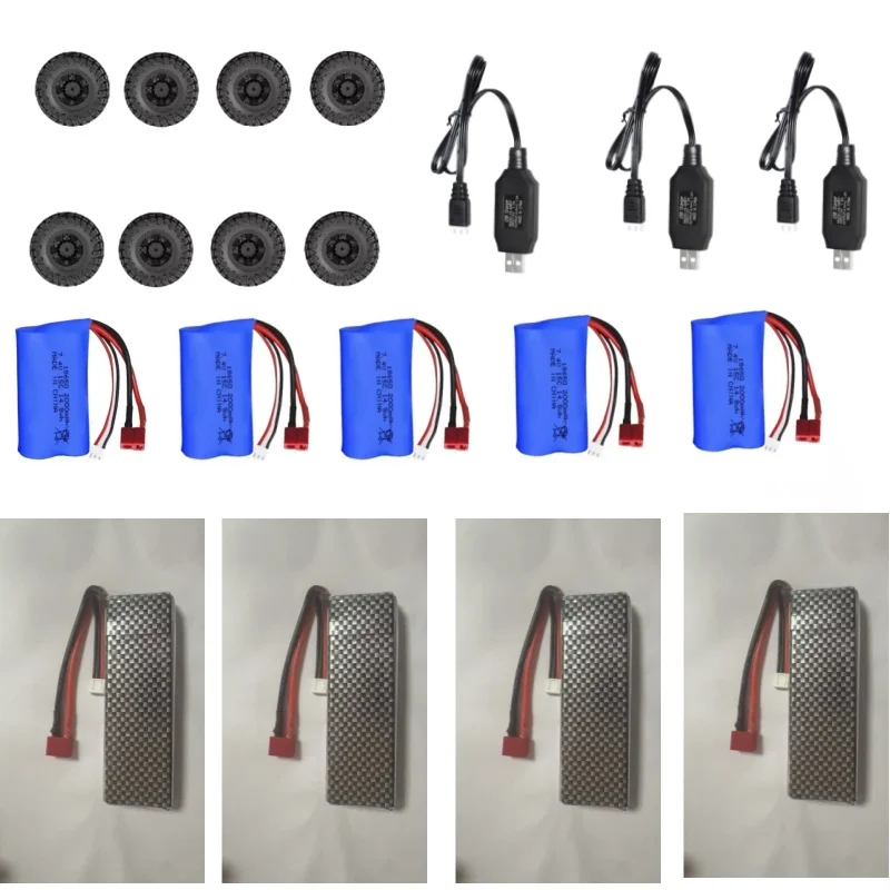 H12Y H12Y+ Remote Control Car 7.4V 2000mAh 4000Mah Battery For H12Y Car Battery Spare Parts Battery USB Charging line Spare Part