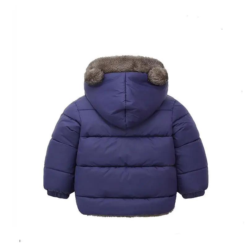 2024 new winter children\'s jacket for boys and girls supersoft and warm thick velvet jacket baby hooded fashionable coat 1-6 Y