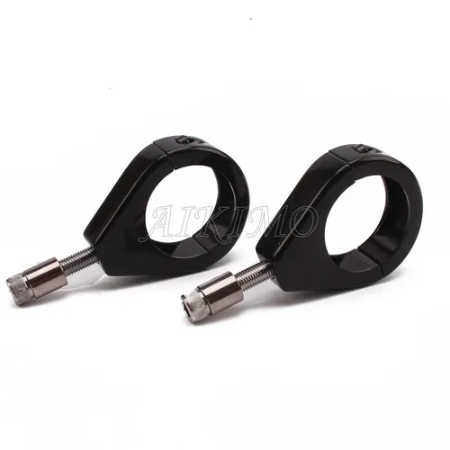 Imagen 2 del producto Soporte de reubicación de señal de giro para motocicleta, soporte de abrazadera de horquilla de 39mm, 41mm y 49mm para Harley Sportster 883 XL1200 para Dyna Universal