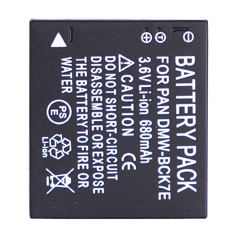 DMW-BCK7E 3.6V 680mAh Camera Battery For Panasonicic DMC-S1 S3 FH2 FH5 FP5 FP7 NCA-YN101 NCA-YN101H DMC-TS30 DMCTS30 TS30 FT30