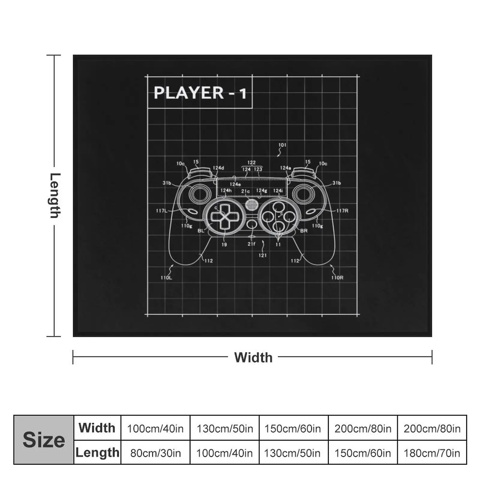 Gaming Control Design Classic Throw Blanket Large blankets ands for babies Bed linens Blankets