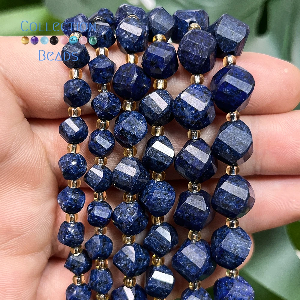 6 8 10mm Natursteinperlen Lapis Lazuli Achat Facettierte Runde Lose Perlen für Schmuckherstellung Armbänder DIY Perlen Zubehör – Detail 5