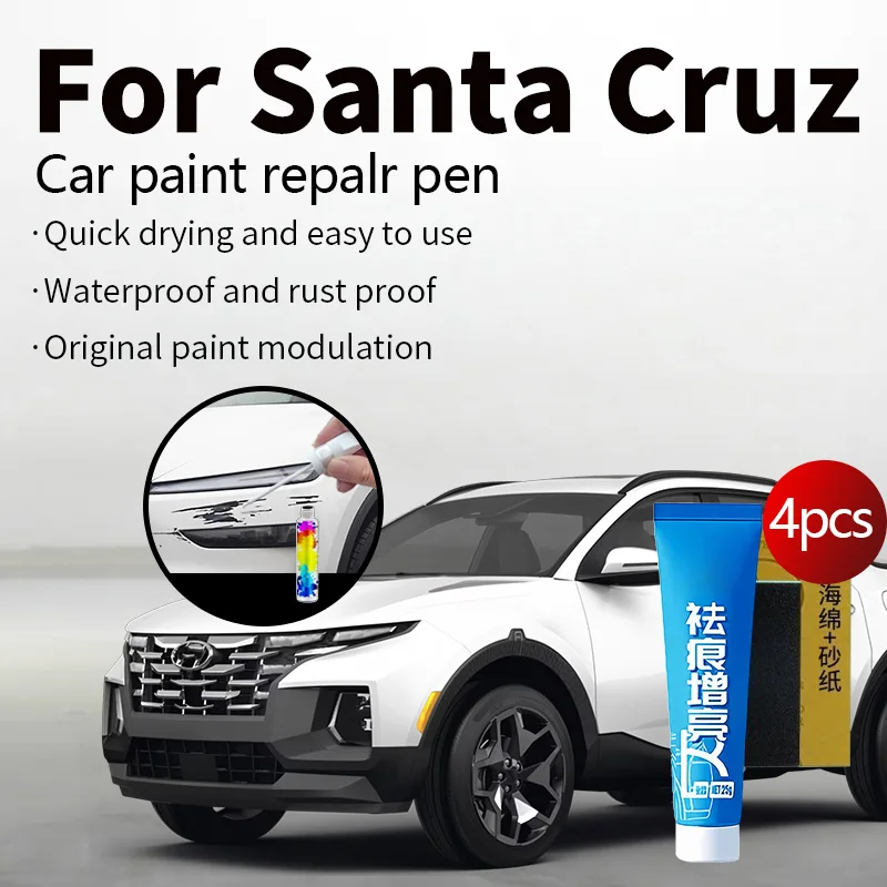 

Ручка для ремонта автомобильной краски для Hyundai Santa Cruz 2021-2025 аксессуары для ремонта царапин краска 4 шт. синий RU9 красный P3R серый NT2 черный S3B