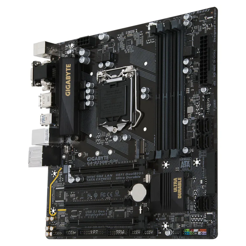 Imagem -03 - Gigabyte-placa-mãe Desktop Usada B250m D3h Lga 1151 Suporte 6ª 7ª Geração i7 i5 i3 Ddr4 64gb Ssd M.2