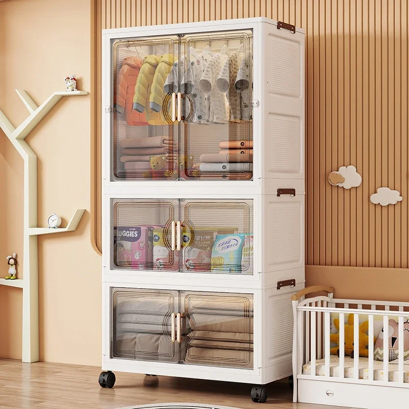 #Minimalist Makeup Wardrobe Wearable Garden Exterior Space Display Saving Wardrobe Makeup Shelvesguarda Roupa Home Furniture
