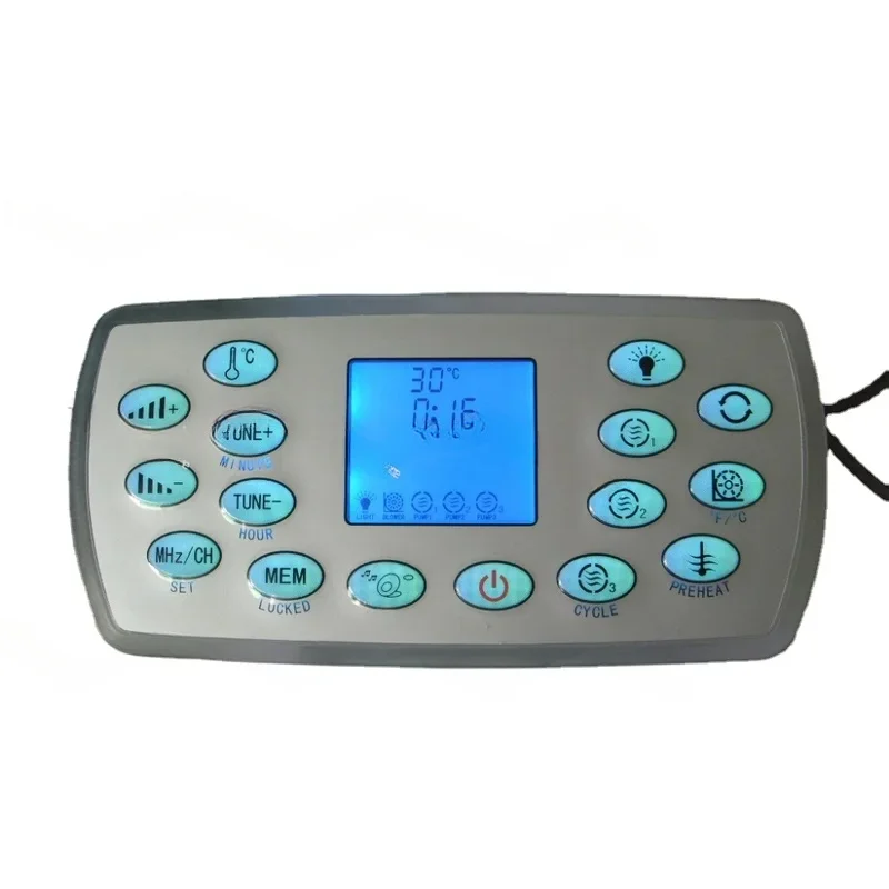 Hot Tub Display Panel KL8-3H Spa Keypad With White Lock Backside, Fit LX Heater For JAZZI,J&J,SERVE,Kingston,Monalisa,Mesda