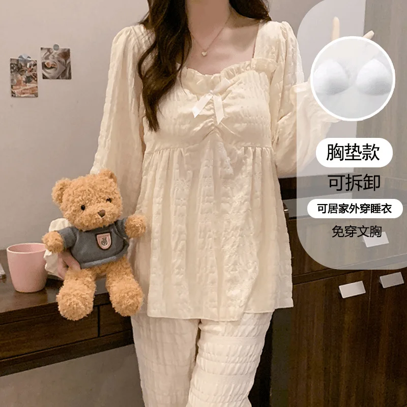 

Pjs Set Women's Pajama Set Long Sleeves Women's Warm Winter Pajamas Fashionable Home Clothes, Pajamas Cute and Soft Pajama Set